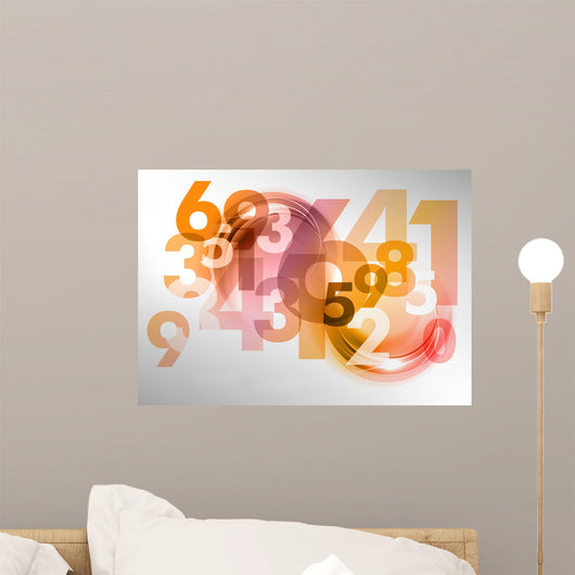 Abstract Numbers Wall Decal