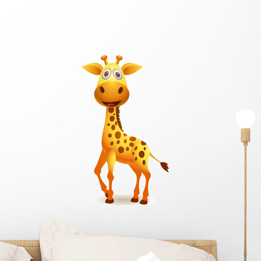 Giraffe Cartoon Wall Decal