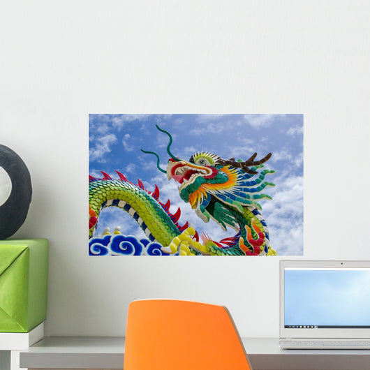Chinese Dragon Statue Wall Decal