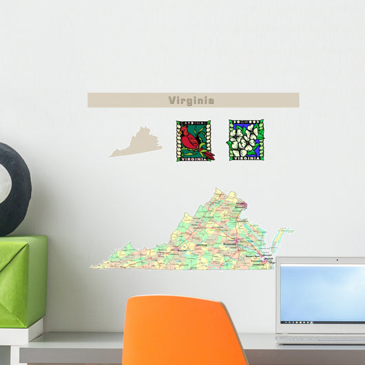 USA States Series Virginia Wall Decal