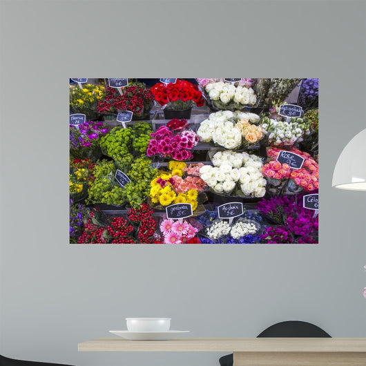 Selection Cut Flowers Market Wall Decal
