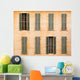 French Windows with Shutters Wall Decal