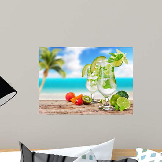 Mojito Drinks with Blur Wall Decal