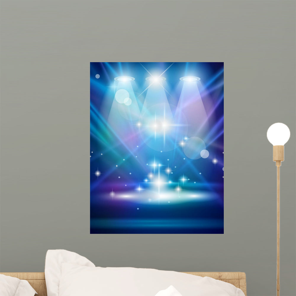 Magic Spotlights with Blue Wall Decal Wallmonkeys