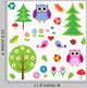 Birds Tress and Owls Wall Decal