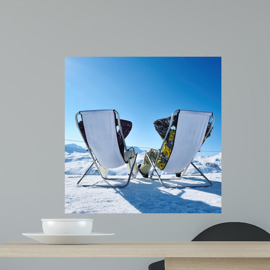 Apres Ski Mountains Wall Decal
