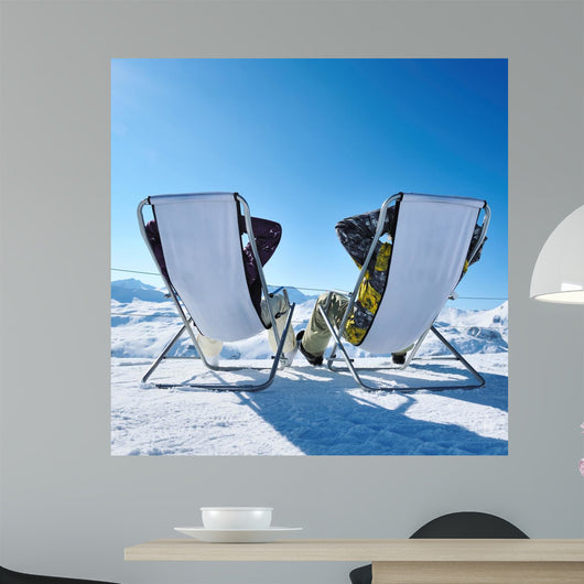Apres Ski Mountains Wall Decal