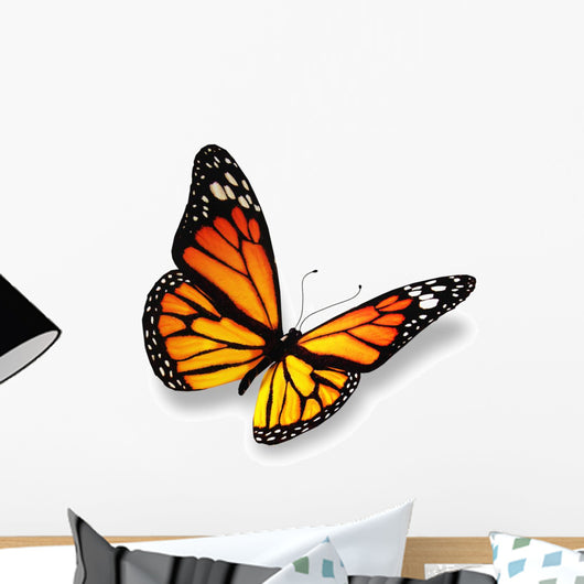 Yellow-orange Butterfly Wall Decal