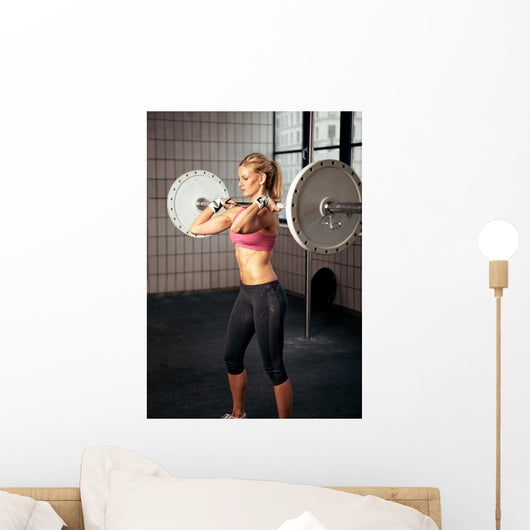 Fitness Woman Lifting Heavy Wall Decal