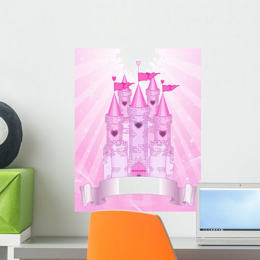 Pink Castle Place Card Wall Decal