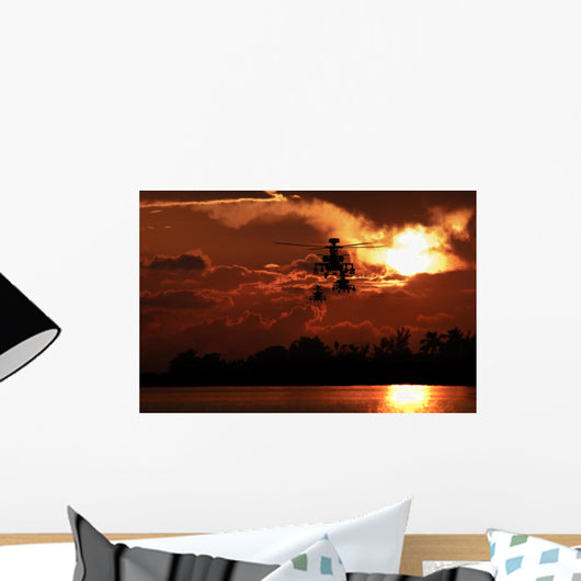 Apache Helicopter Formation Wall Decal