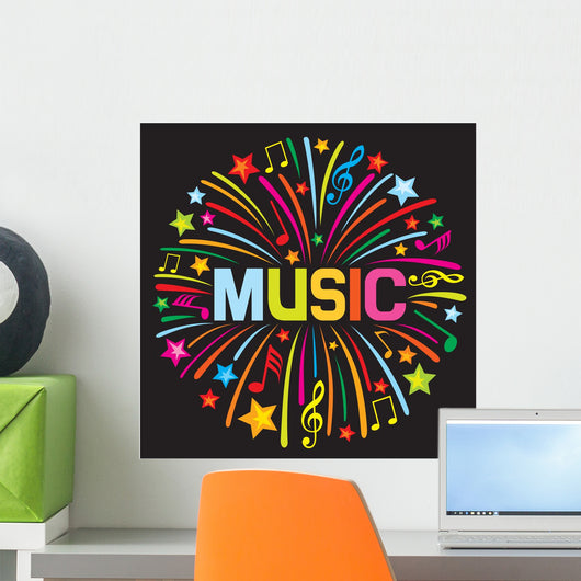 Music Firework Wall Decal