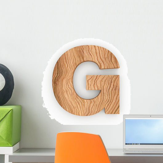 3D Wood Font Character