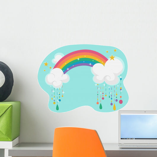 Rainbow and Clouds Wall Decal
