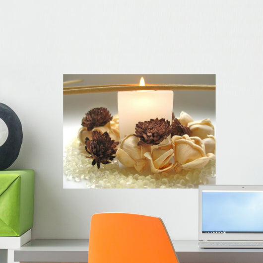 Candle Flowers and Incense Wall Decal