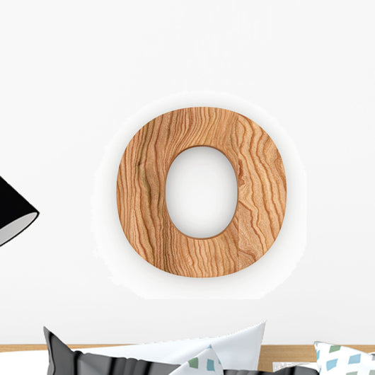3D Wood Font Character