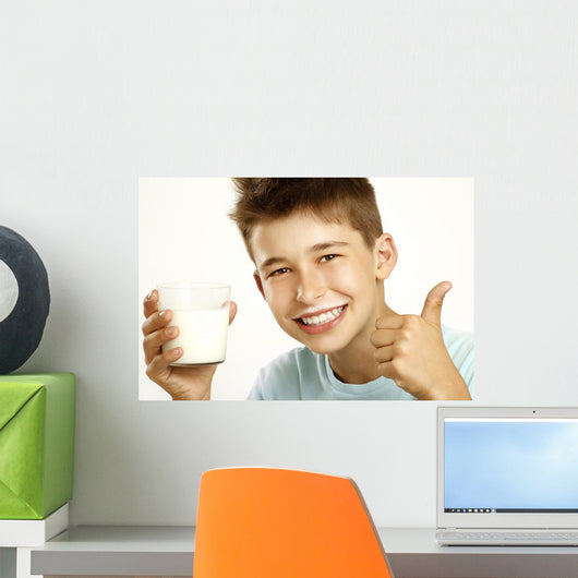 Boy Drink Milk Wall Decal