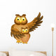 Mother Owl with Baby Wall Decal