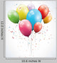Glossy Birthday Balloons Wall Decal