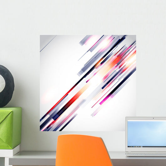 Abstract Diagonal Lines Vector Wall Decal