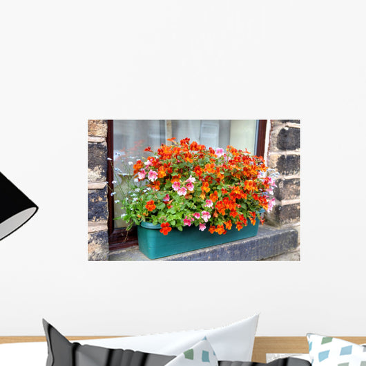 Window Box Old English Wall Decal