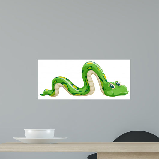Slithering Cartoon Snake Wall Decal