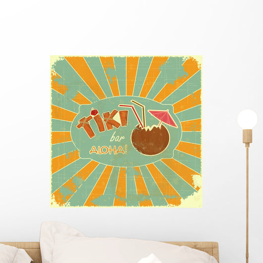Retro Design Tiki Bar Wall Decal