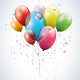 Transparent Birthday Balloons Wall Decal