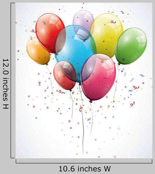 Transparent Birthday Balloons Wall Decal
