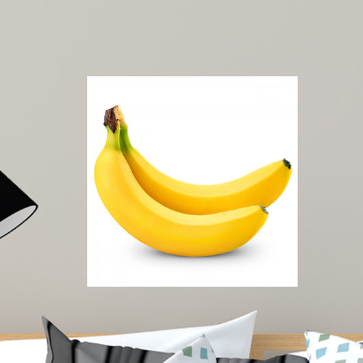 Two Bananas White Wall Decal