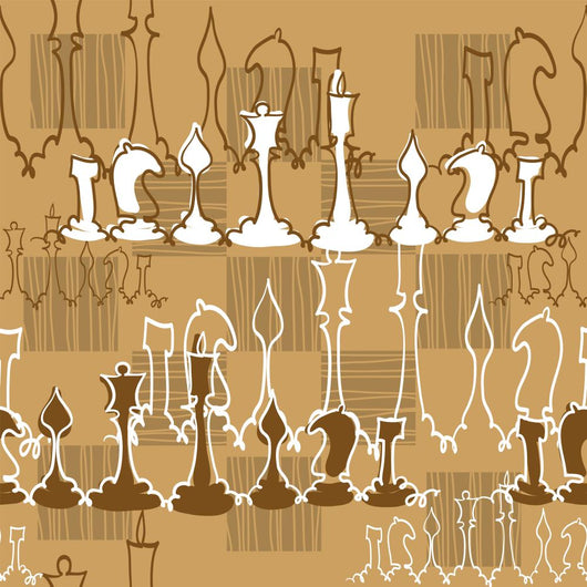 Seamless Pattern with Chessmen Wall Decal