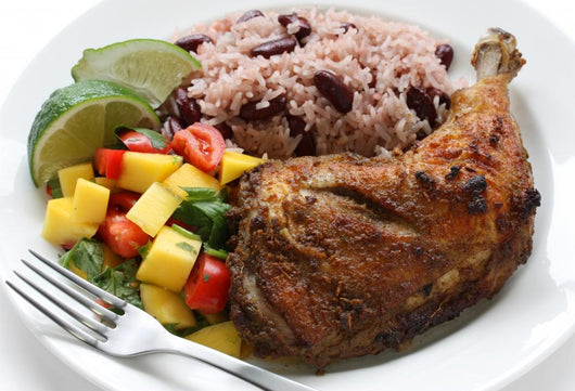 Jerk Chicken Plate Jamaican Wall Decal