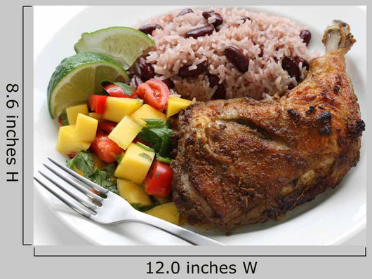 Jerk Chicken Plate Jamaican Wall Decal