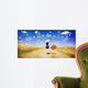Lonely Girl with Suitcase Wall Decal