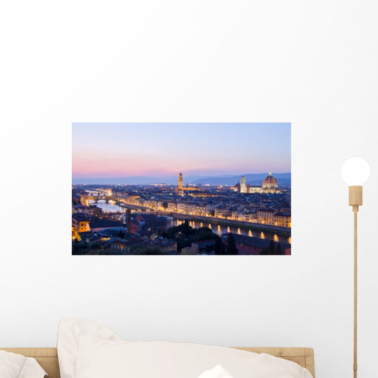 Beautiful Sunset over River Wall Decal