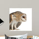 Hunched Barn Owl Wall Decal