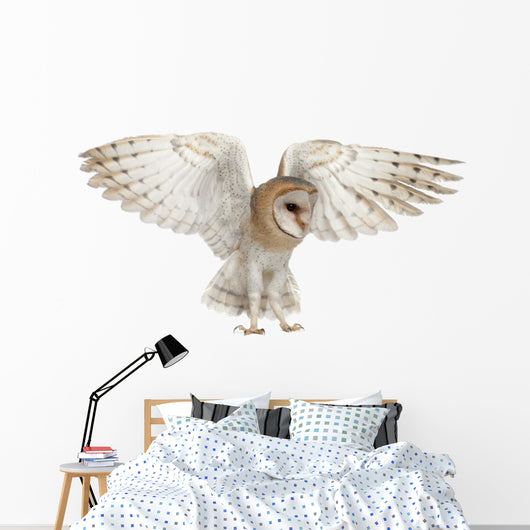 Spread Wings Barn Owl Wall Decal