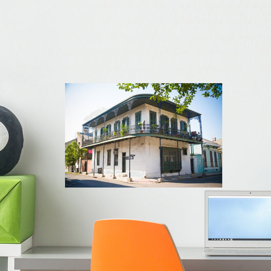 Wrought Iron Balconies Building Wall Decal