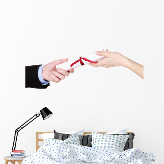 Awarding Diploma White Wall Decal