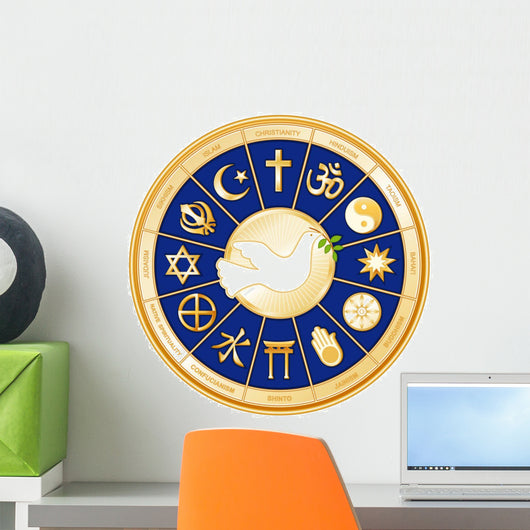 World Peace Dove Mandala Wall Decal