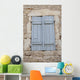 Blue Wooden Shutters Wall Decal