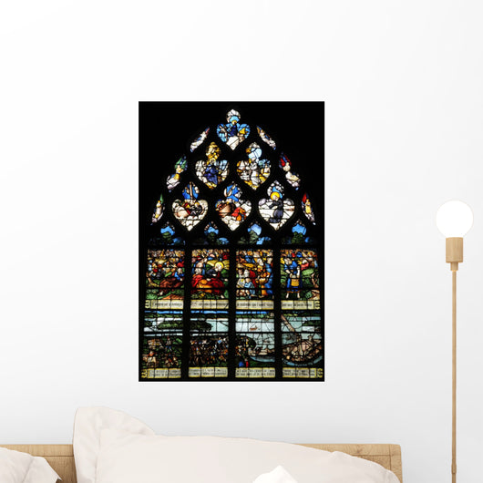 France Historical Church Stained Glass 2 Wall Decal