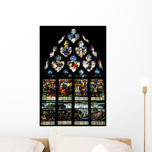 France Historical Church Stained Glass 2 Wall Decal