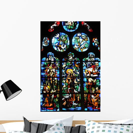 France Historical Church Stained Glass 1 Wall Decal