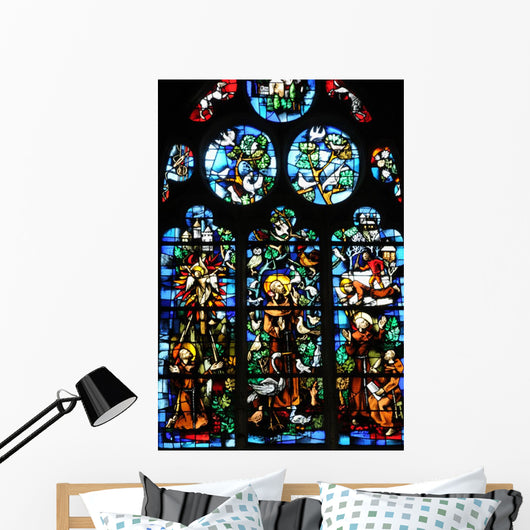 France Historical Church Stained Glass 1 Wall Decal