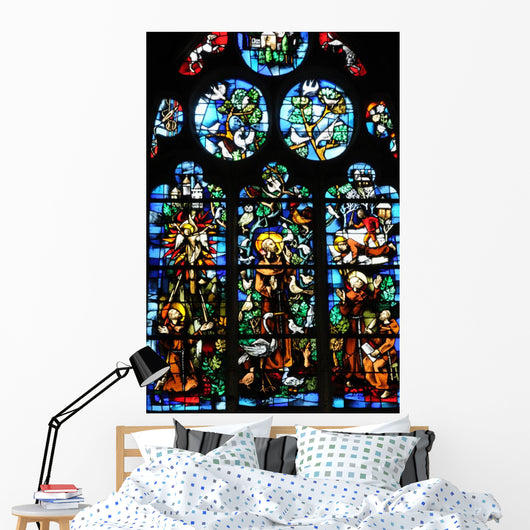 France Historical Church Stained Glass 1 Wall Decal