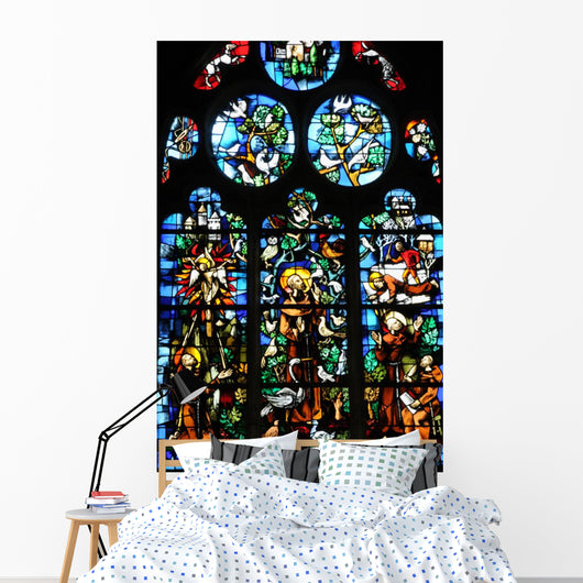 France Historical Church Stained Glass 1 Wall Decal