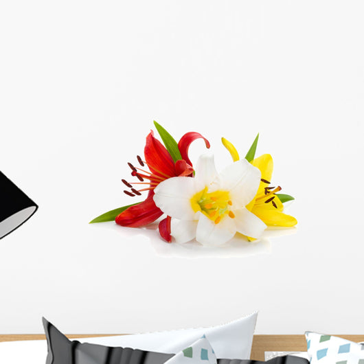 Three Colored Lily Wall Decal