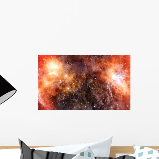 Orange Nebula Gas Cloud Wall Decal