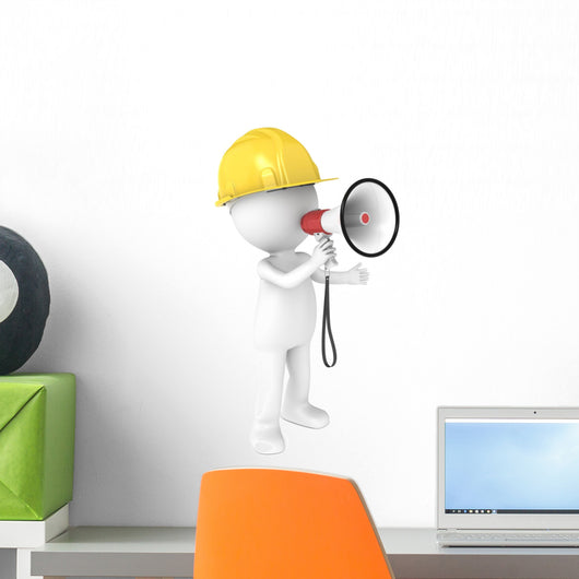 3D Little Human Character Wall Decal